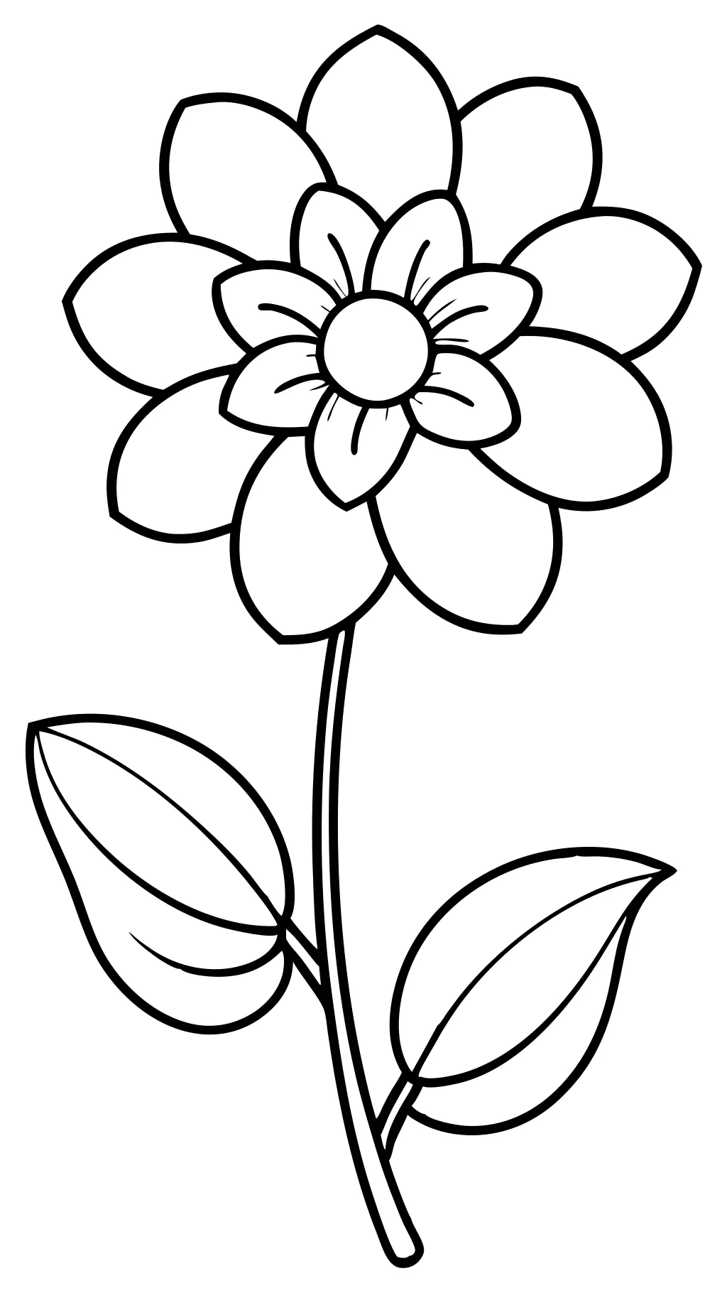 simple flower coloring pages